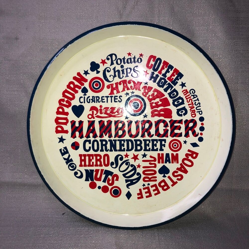 Vintage 1970s Party Time Serving Tray, Picnic Deco, 70s Party Decor; 4th of July